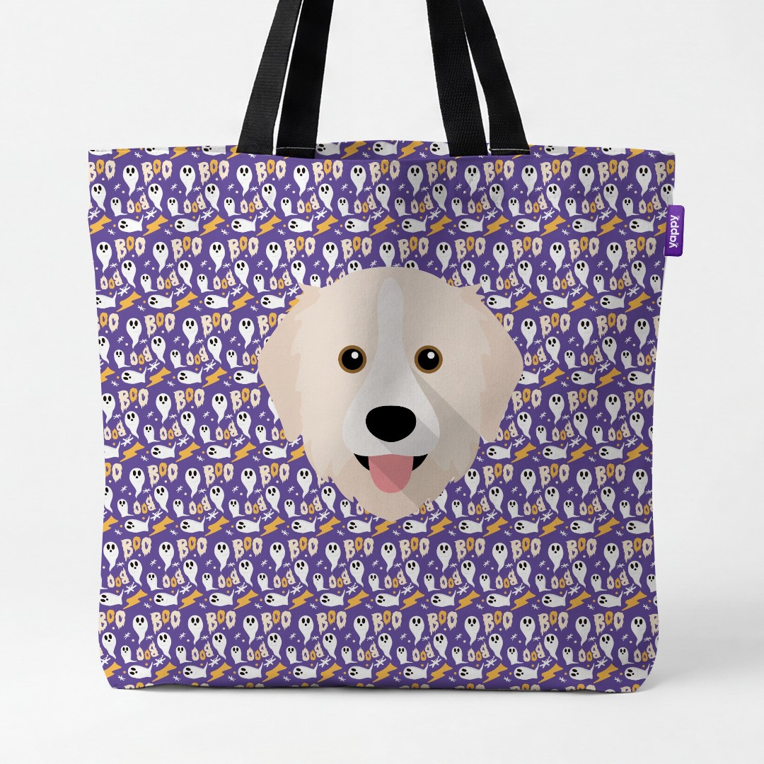 'Boo Ghosts' - Personalized {breedCommonName} Canvas Bag