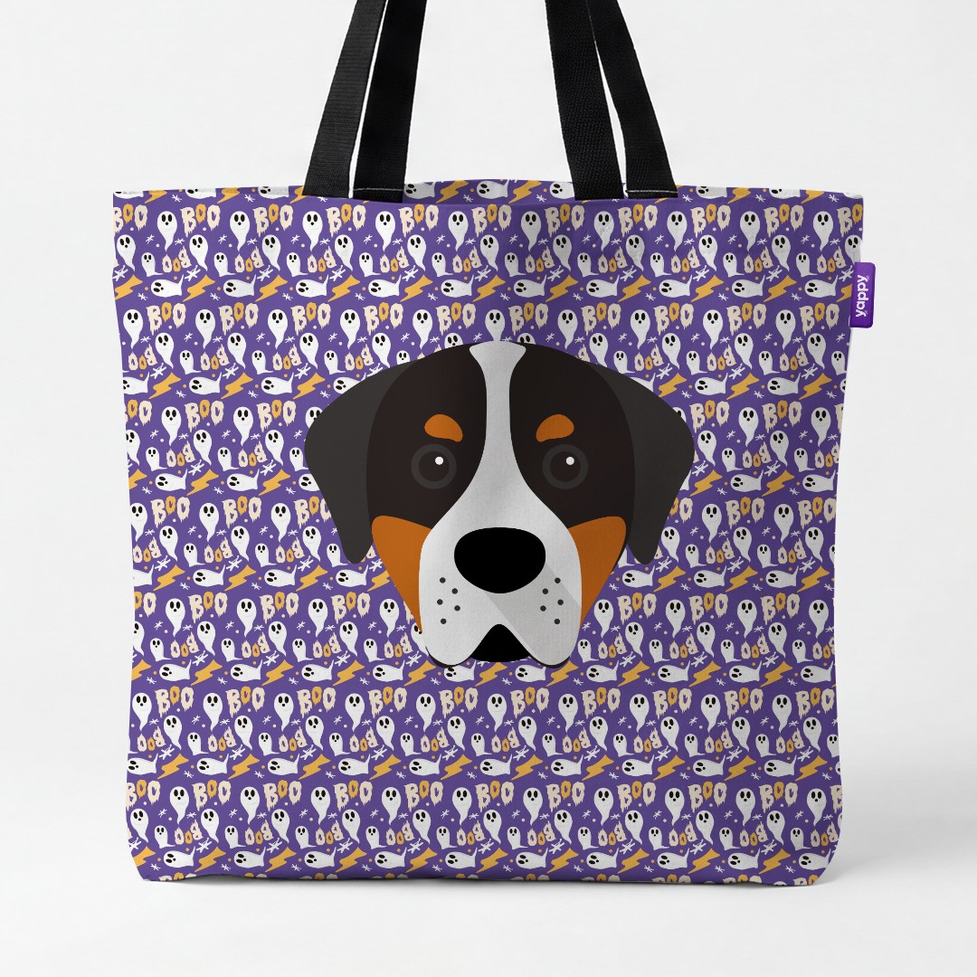 'Boo Ghosts' - Personalized {breedCommonName} Canvas Bag