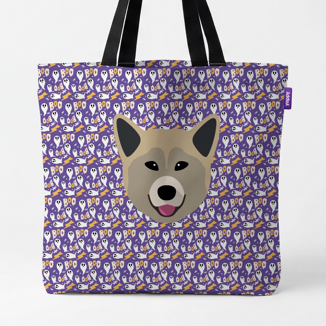 'Boo Ghosts' - Personalized {breedCommonName} Canvas Bag