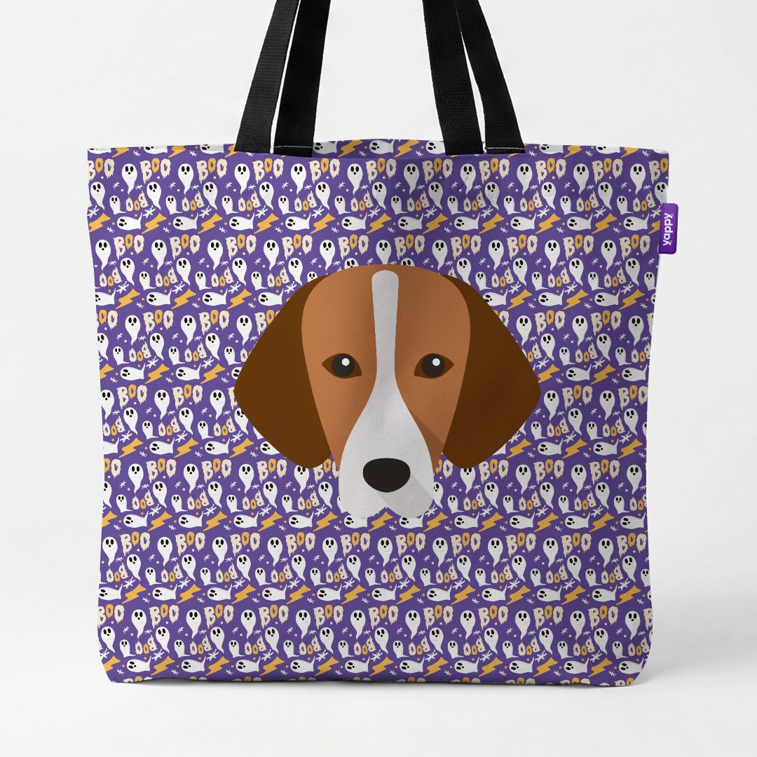 'Boo Ghosts' - Personalised {breedCommonName} Canvas Bag