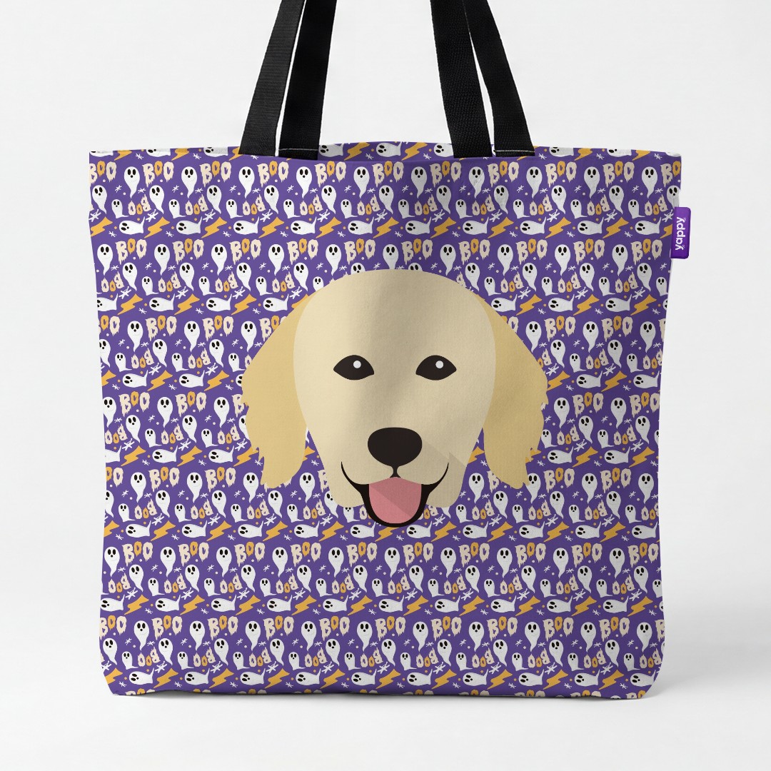 'Boo Ghosts' - Personalized {breedCommonName} Canvas Bag