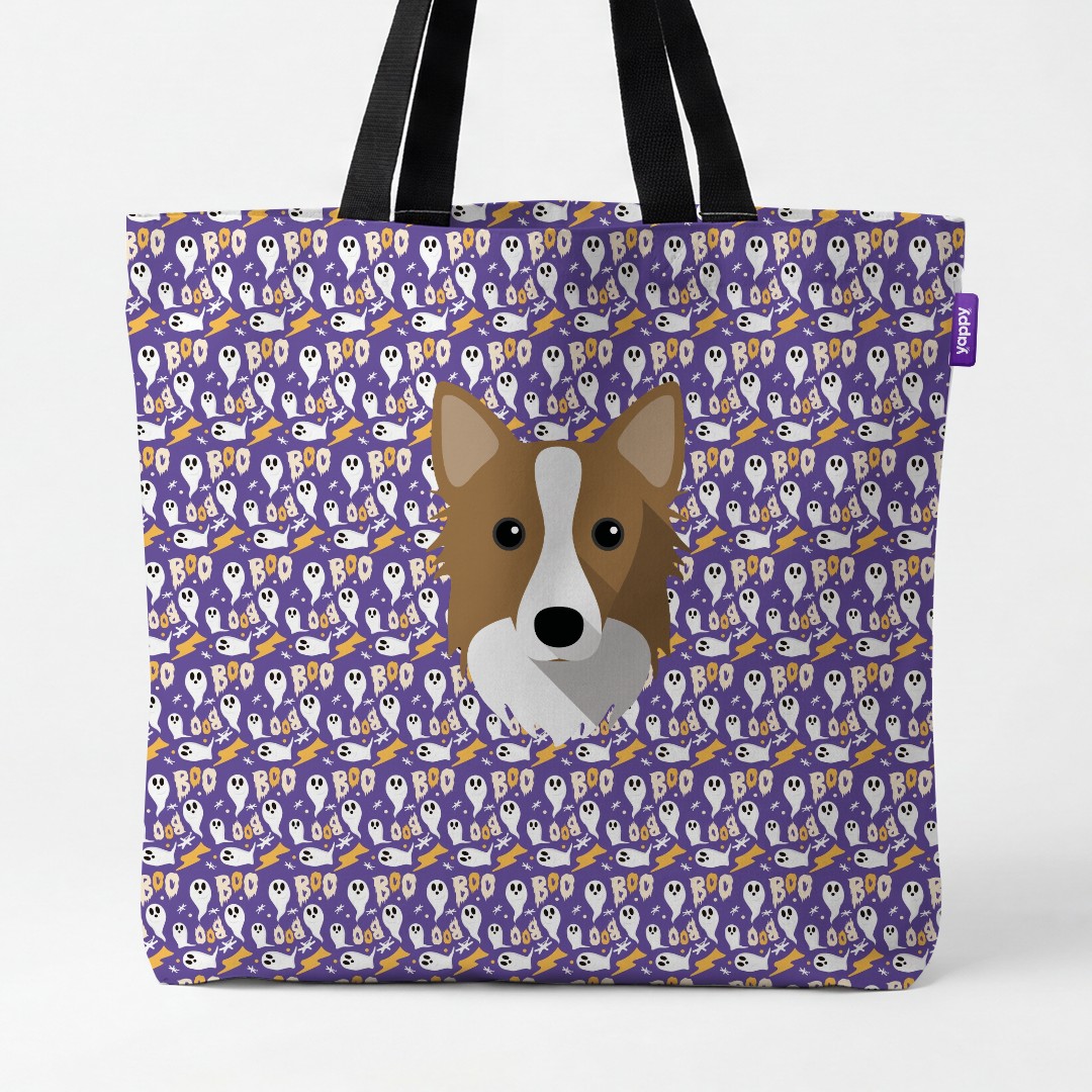'Boo Ghosts' - Personalized {breedCommonName} Canvas Bag