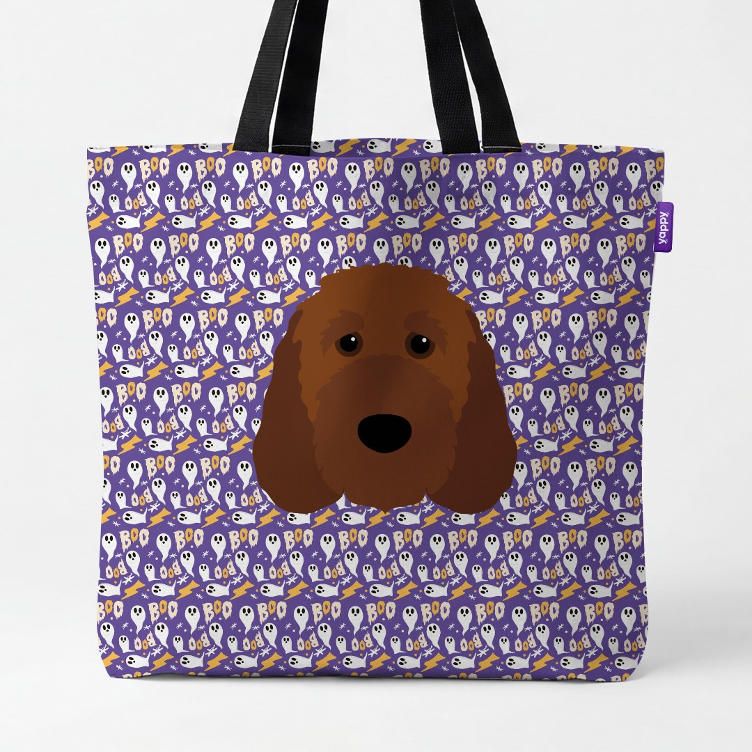 'Boo Ghosts' - Personalized {breedCommonName} Canvas Bag