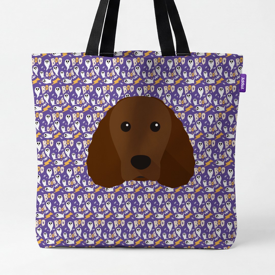 'Boo Ghosts' - Personalized {breedCommonName} Canvas Bag