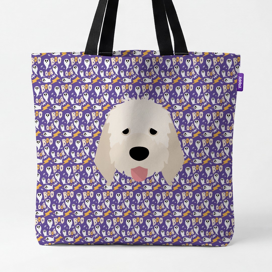 'Boo Ghosts' - Personalized {breedCommonName} Canvas Bag