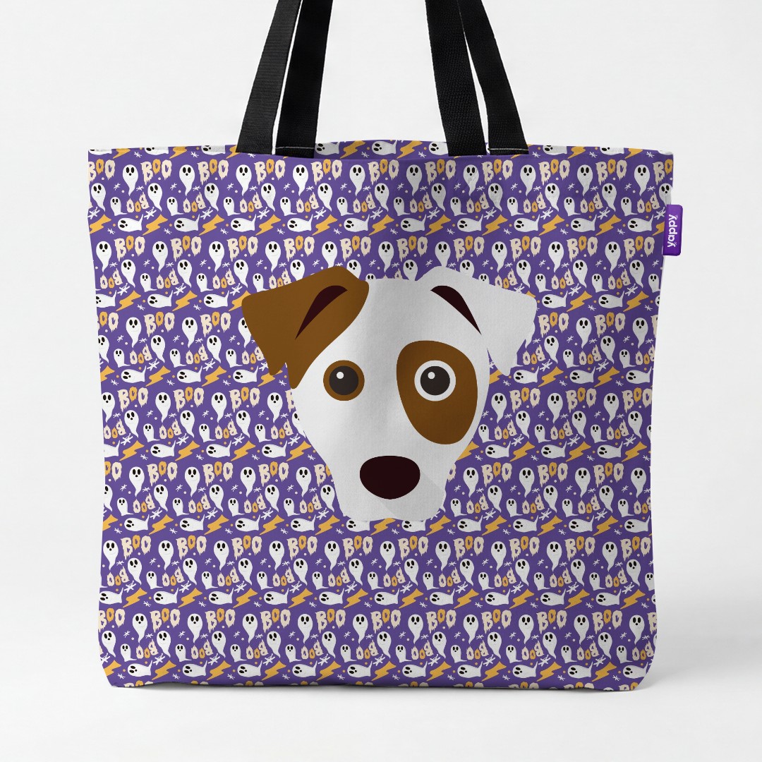'Boo Ghosts' - Personalised {breedCommonName} Canvas Bag