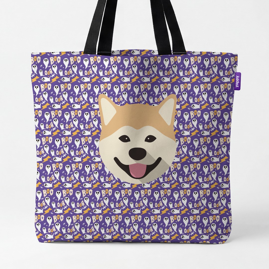 'Boo Ghosts' - Personalized {breedCommonName} Canvas Bag