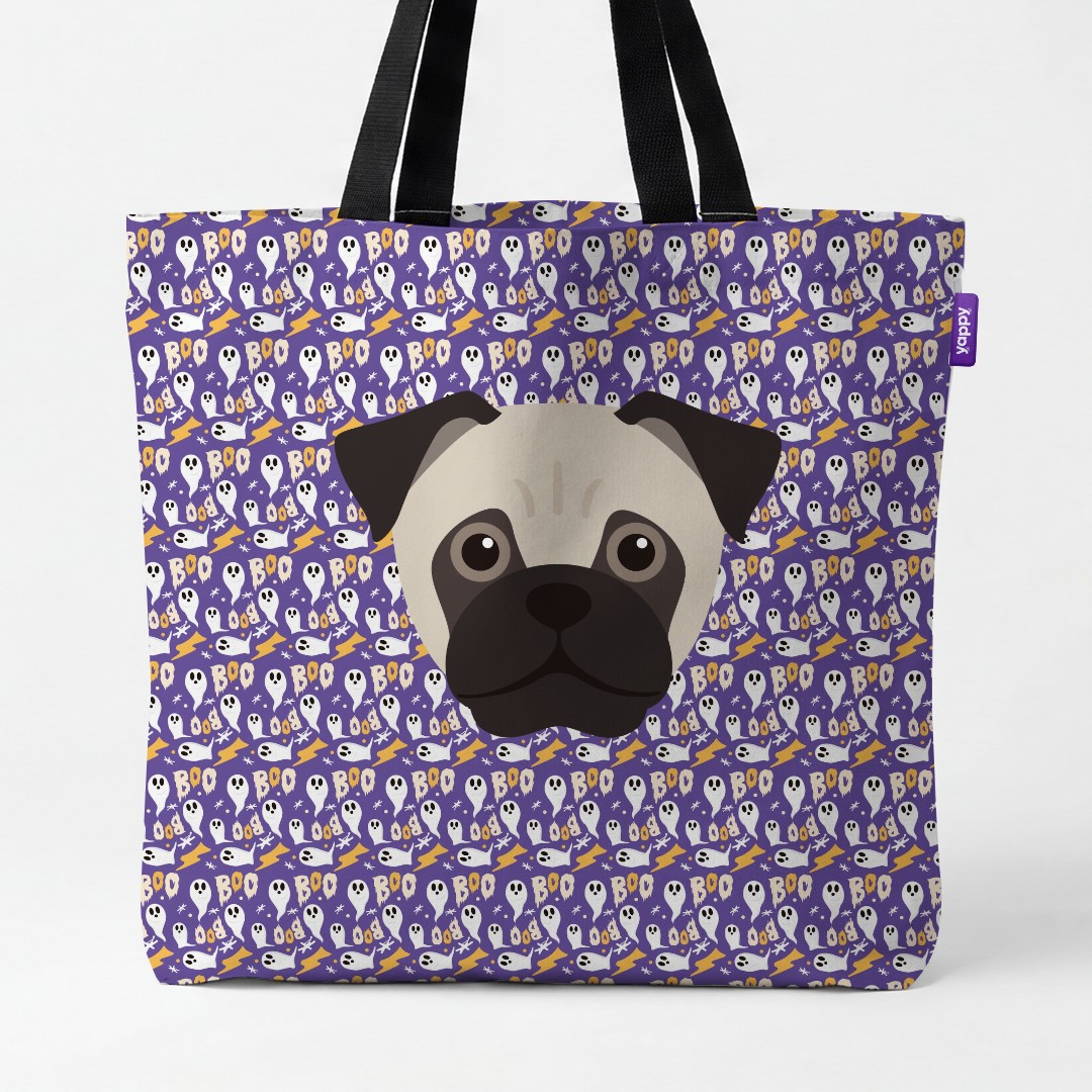 'Boo Ghosts' - Personalized {breedCommonName} Canvas Bag