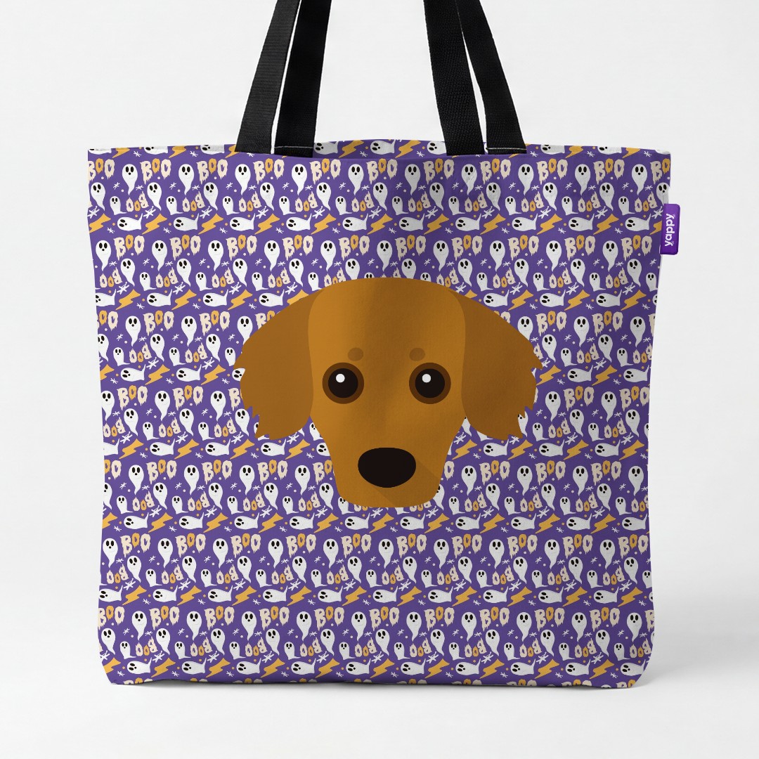 'Boo Ghosts' - Personalized {breedCommonName} Canvas Bag