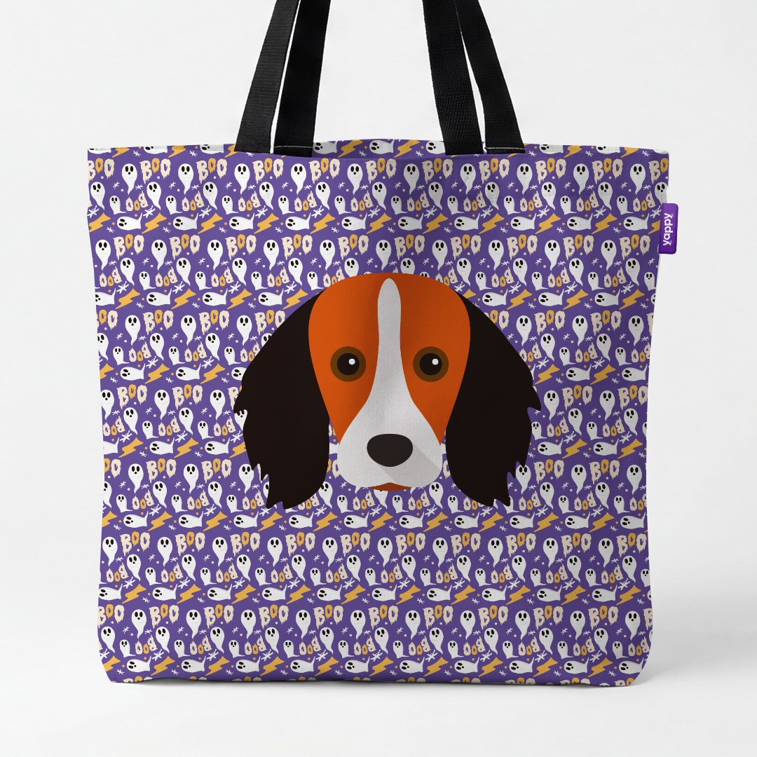 'Boo Ghosts' - Personalised {breedCommonName} Canvas Bag