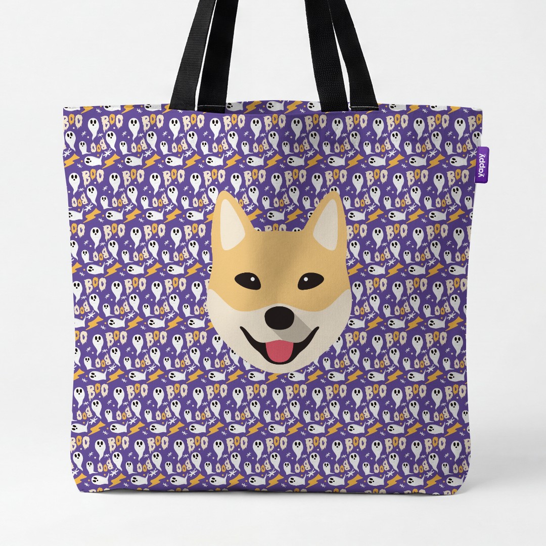 'Boo Ghosts' - Personalized {breedCommonName} Canvas Bag