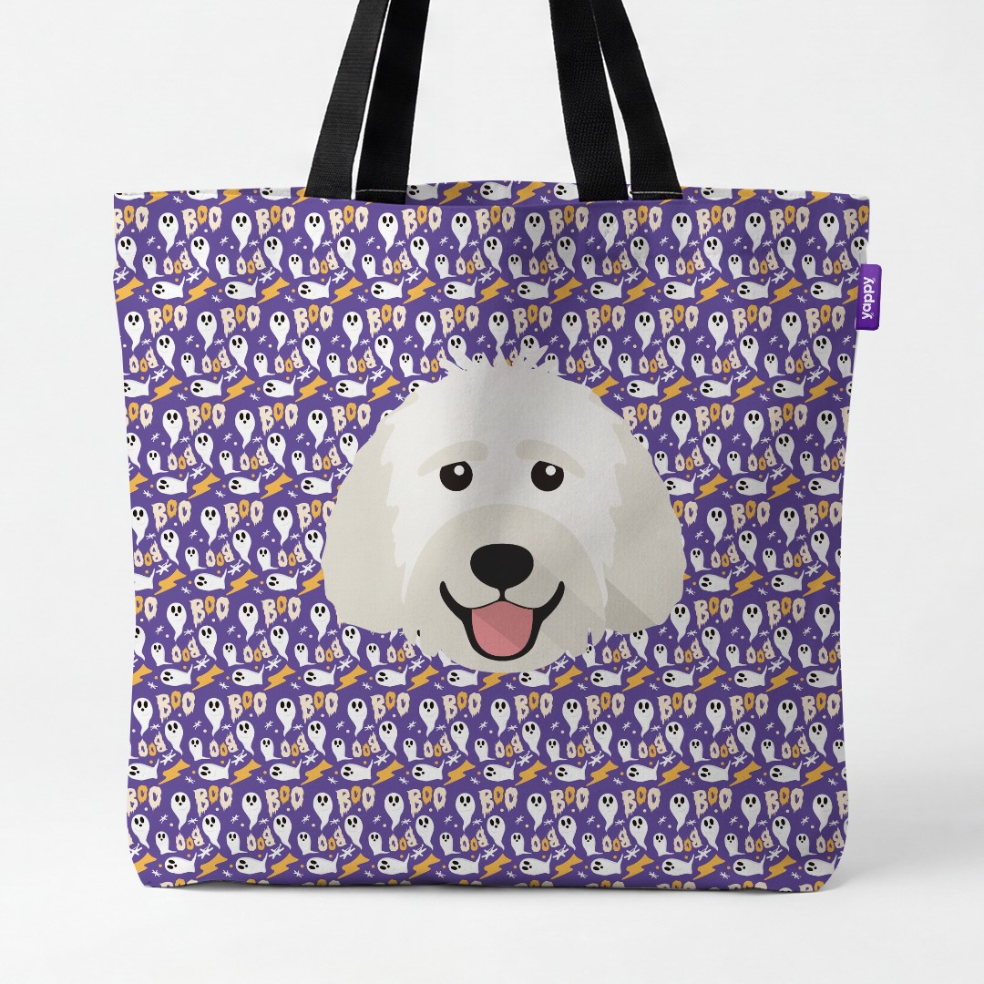 'Boo Ghosts' - Personalised {breedCommonName} Canvas Bag