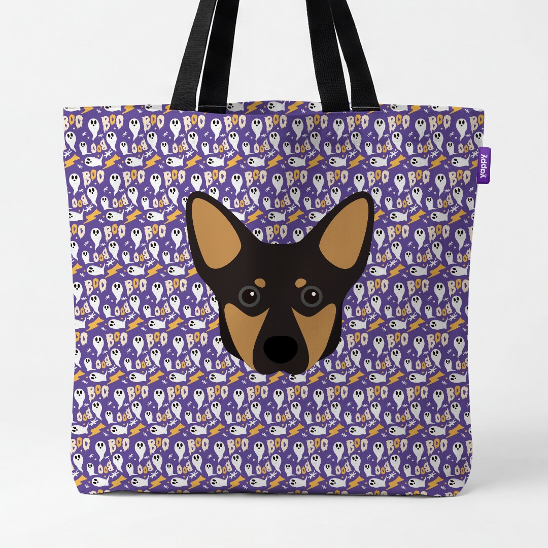 'Boo Ghosts' - Personalized {breedCommonName} Canvas Bag