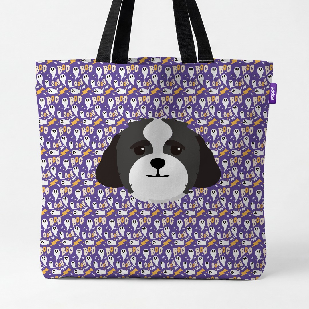 'Boo Ghosts' - Personalized {breedCommonName} Canvas Bag