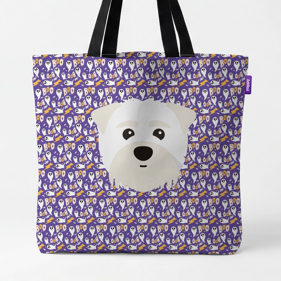 'Boo Ghosts' - Personalized {breedCommonName} Canvas Bag