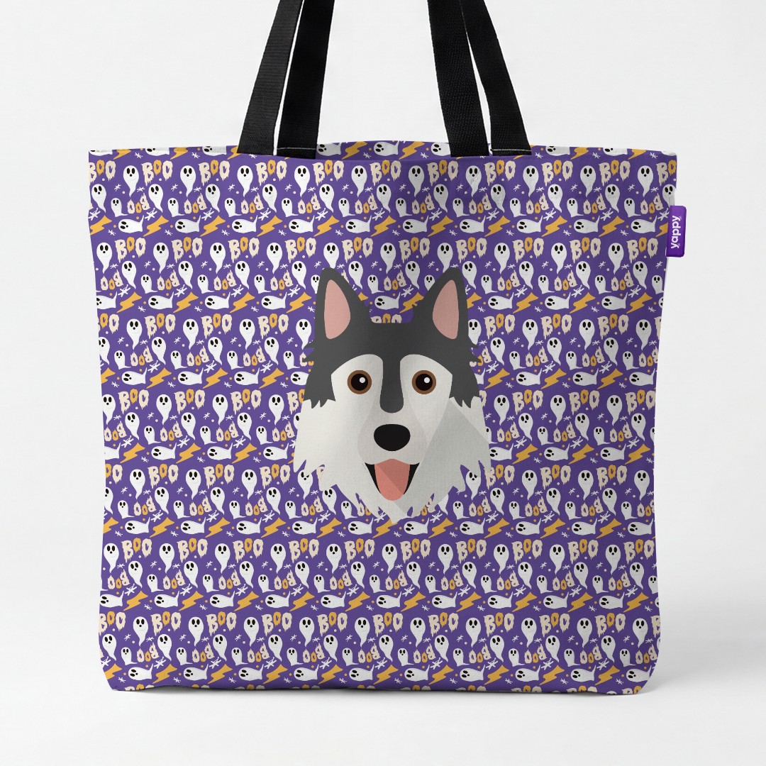 'Boo Ghosts' - Personalized {breedCommonName} Canvas Bag
