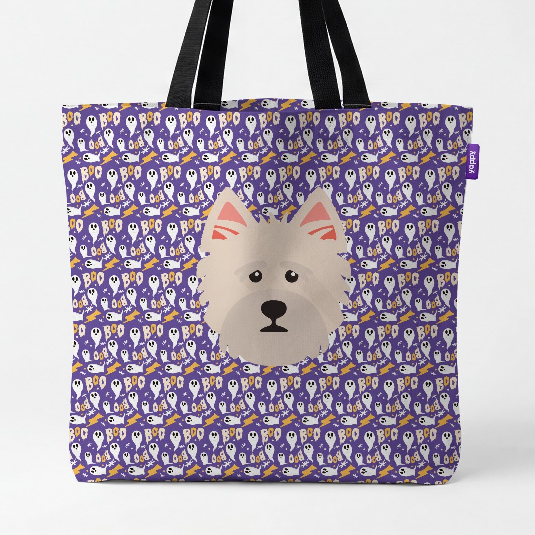 'Boo Ghosts' - Personalized {breedCommonName} Canvas Bag