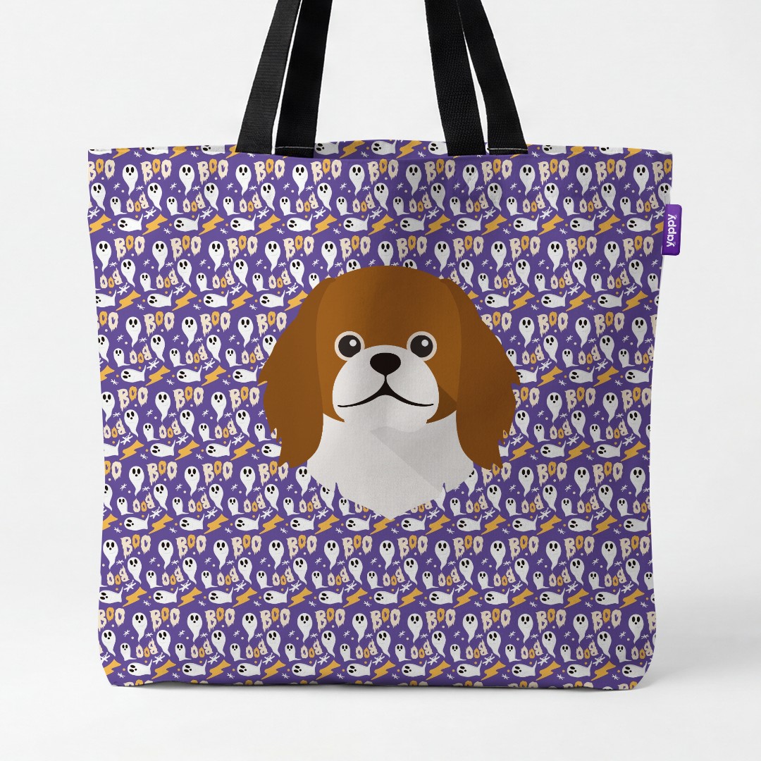 'Boo Ghosts' - Personalised {breedCommonName} Canvas Bag