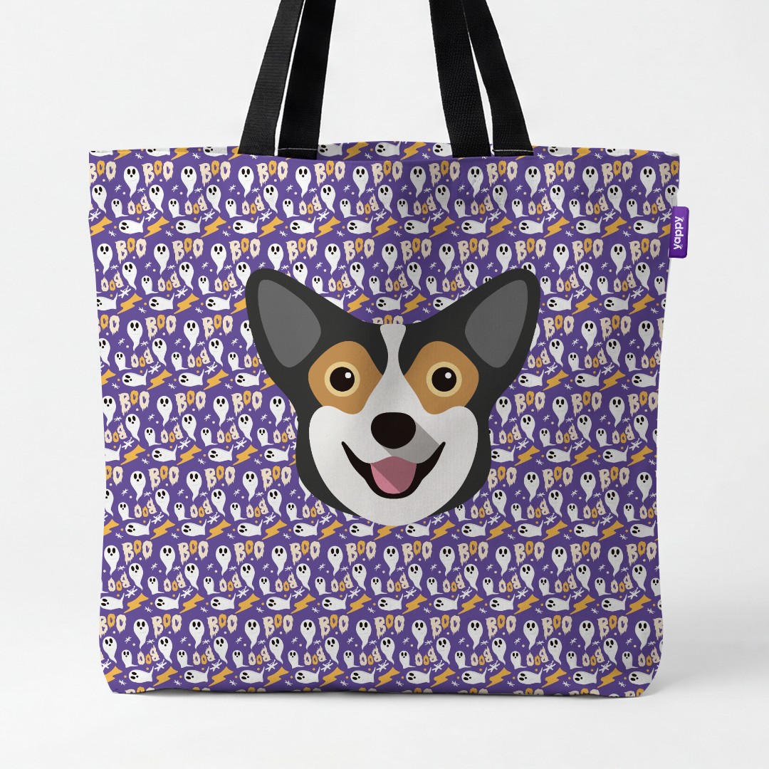 'Boo Ghosts' - Personalized {breedCommonName} Canvas Bag