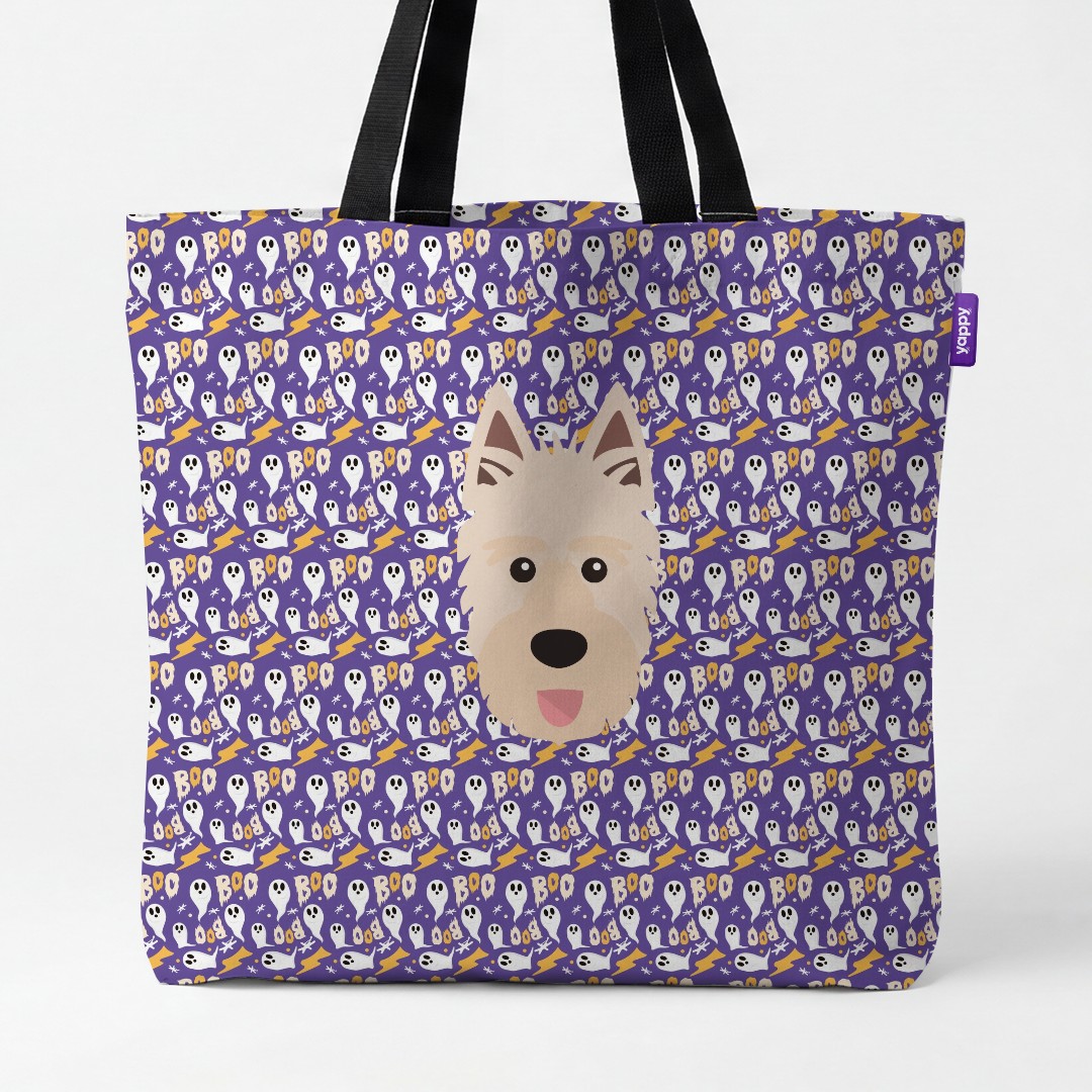 'Boo Ghosts' - Personalized {breedCommonName} Canvas Bag
