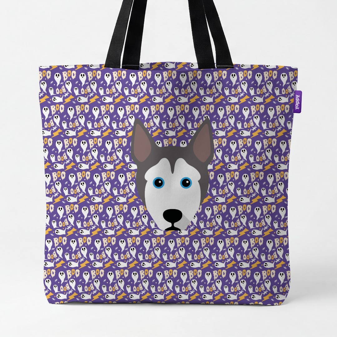 'Boo Ghosts' - Personalized {breedCommonName} Canvas Bag
