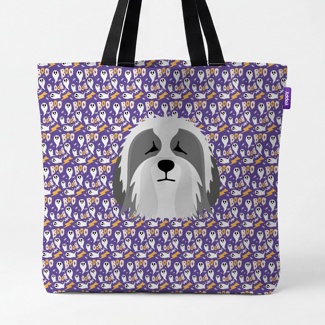 'Boo Ghosts' - Personalised {breedCommonName} Canvas Bag