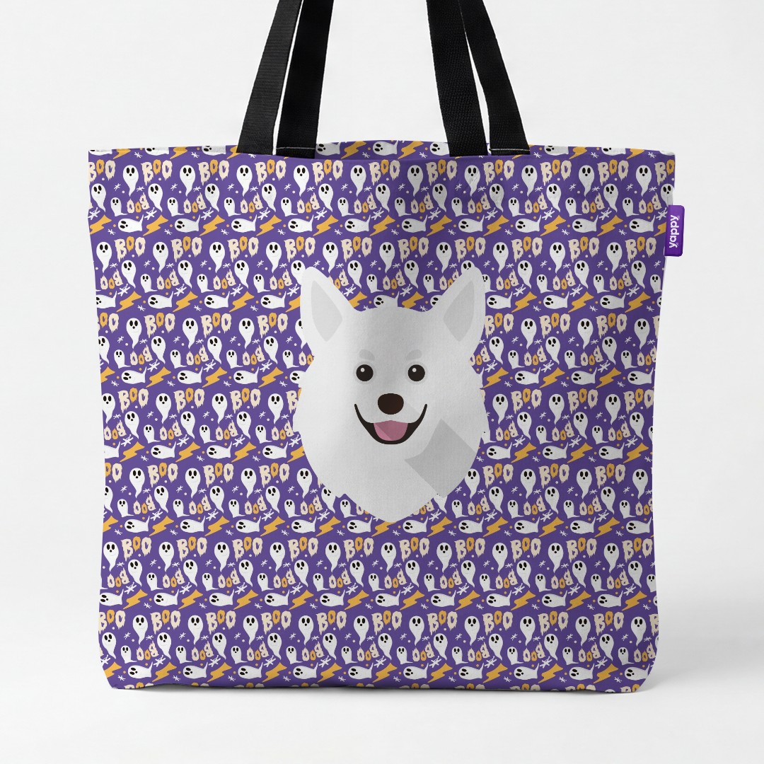 'Boo Ghosts' - Personalised {breedCommonName} Canvas Bag