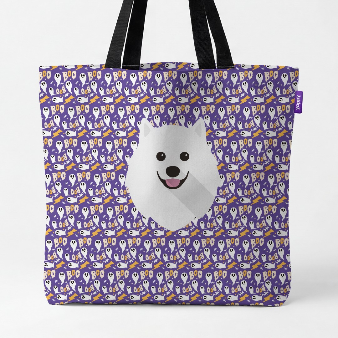 'Boo Ghosts' - Personalised {breedCommonName} Canvas Bag