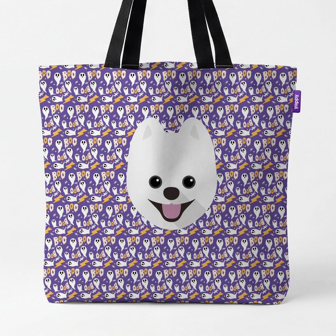'Boo Ghosts' - Personalised {breedCommonName} Canvas Bag