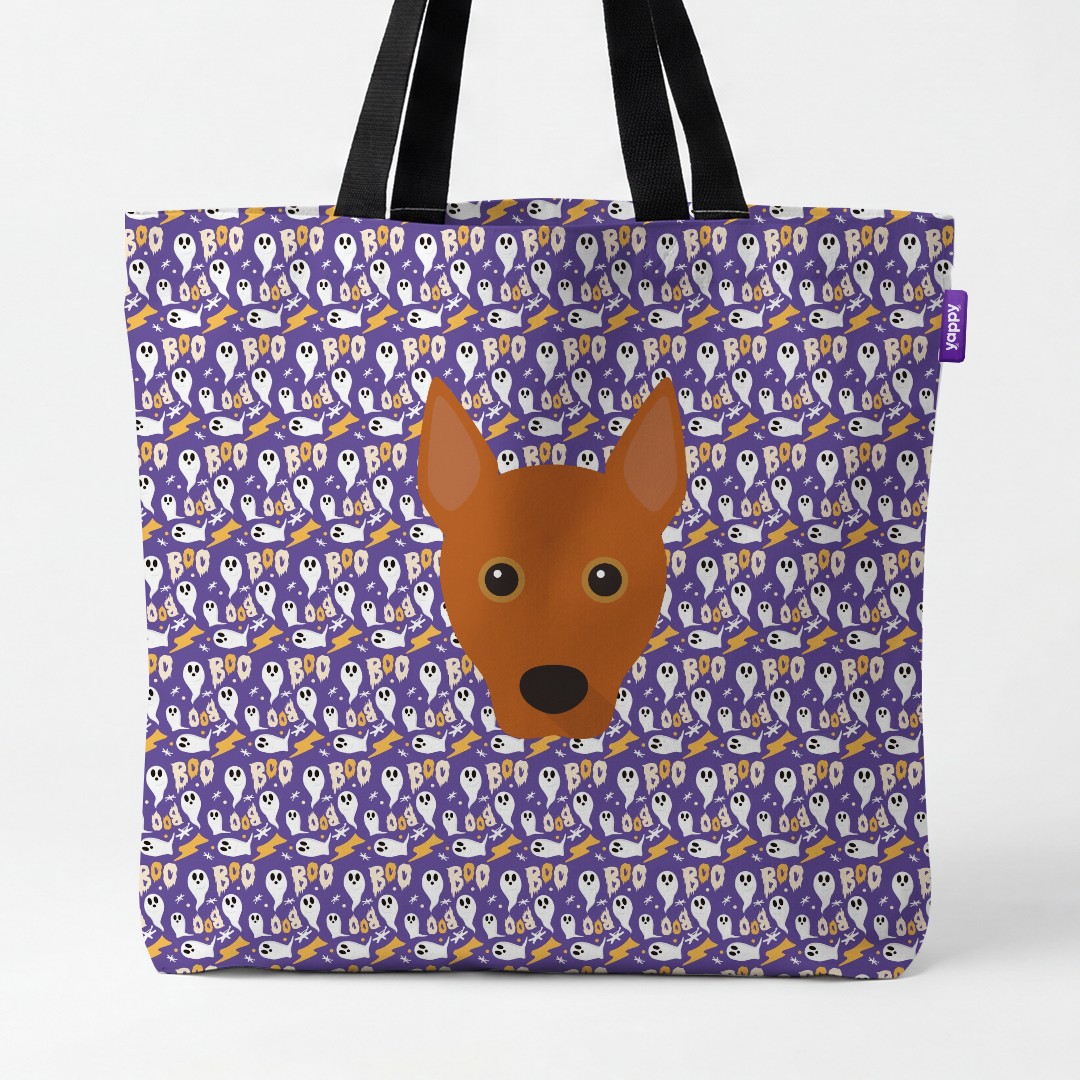 'Boo Ghosts' - Personalized {breedCommonName} Canvas Bag