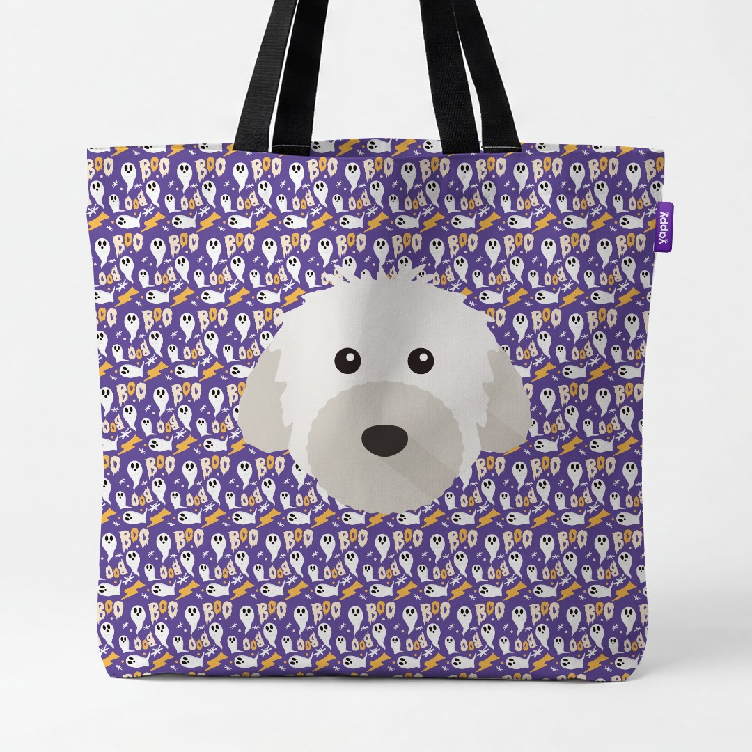 'Boo Ghosts' - Personalized {breedCommonName} Canvas Bag