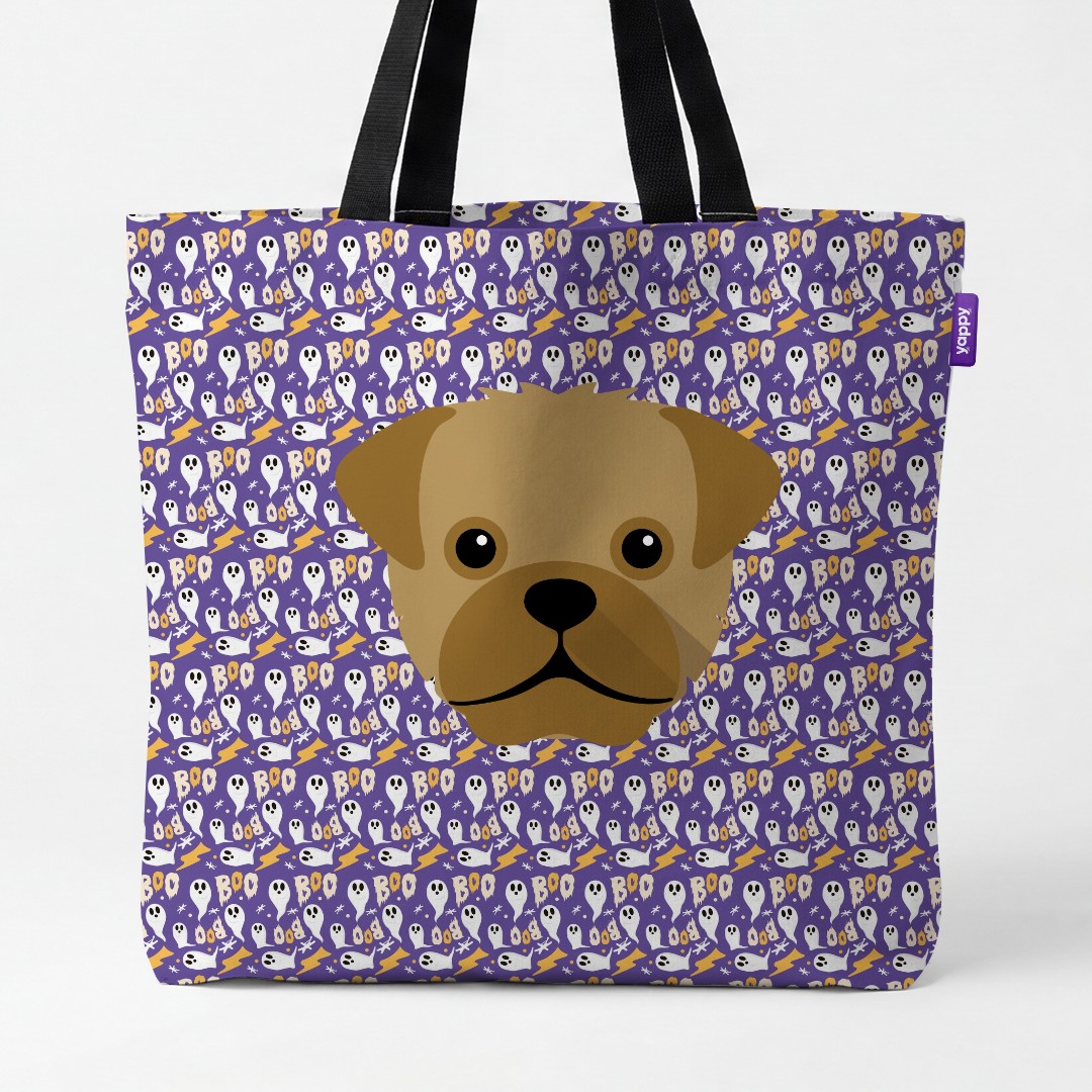 'Boo Ghosts' - Personalized {breedCommonName} Canvas Bag
