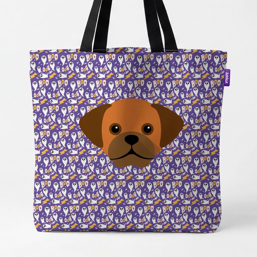 'Boo Ghosts' - Personalised {breedCommonName} Canvas Bag