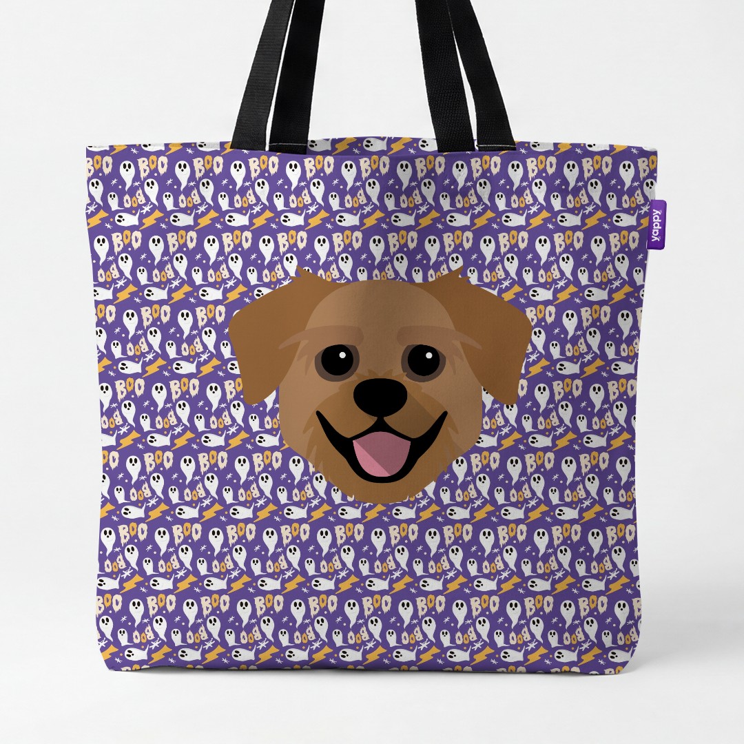 'Boo Ghosts' - Personalised {breedCommonName} Canvas Bag