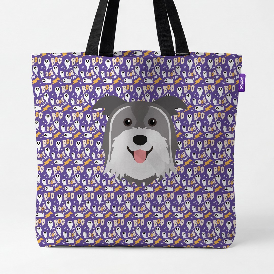 'Boo Ghosts' - Personalised {breedCommonName} Canvas Bag