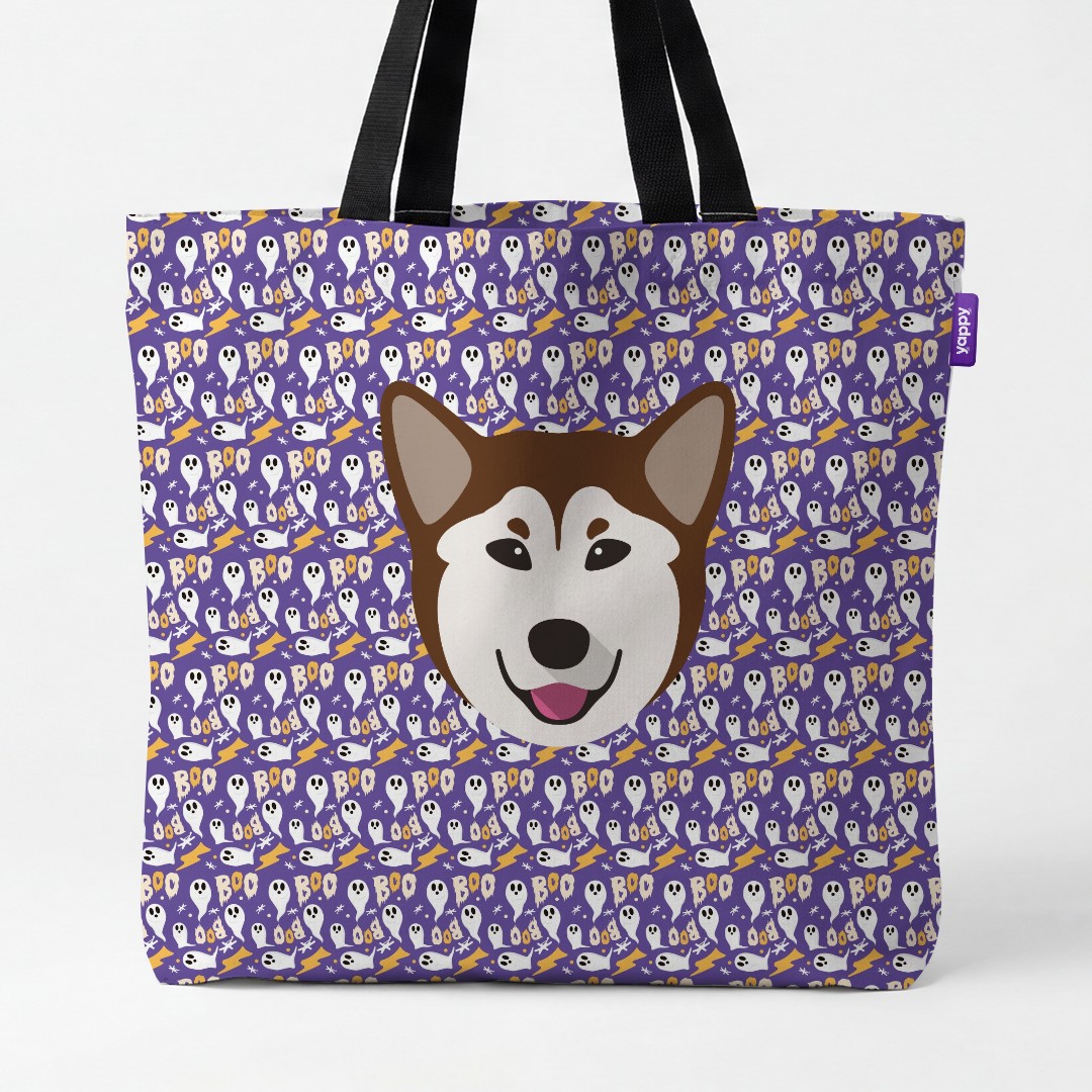 'Boo Ghosts' - Personalized {breedCommonName} Canvas Bag