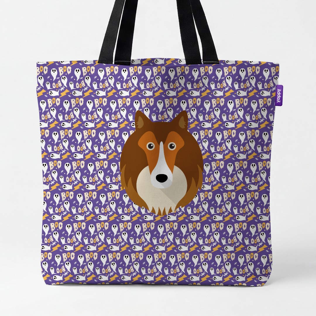 'Boo Ghosts' - Personalized {breedCommonName} Canvas Bag