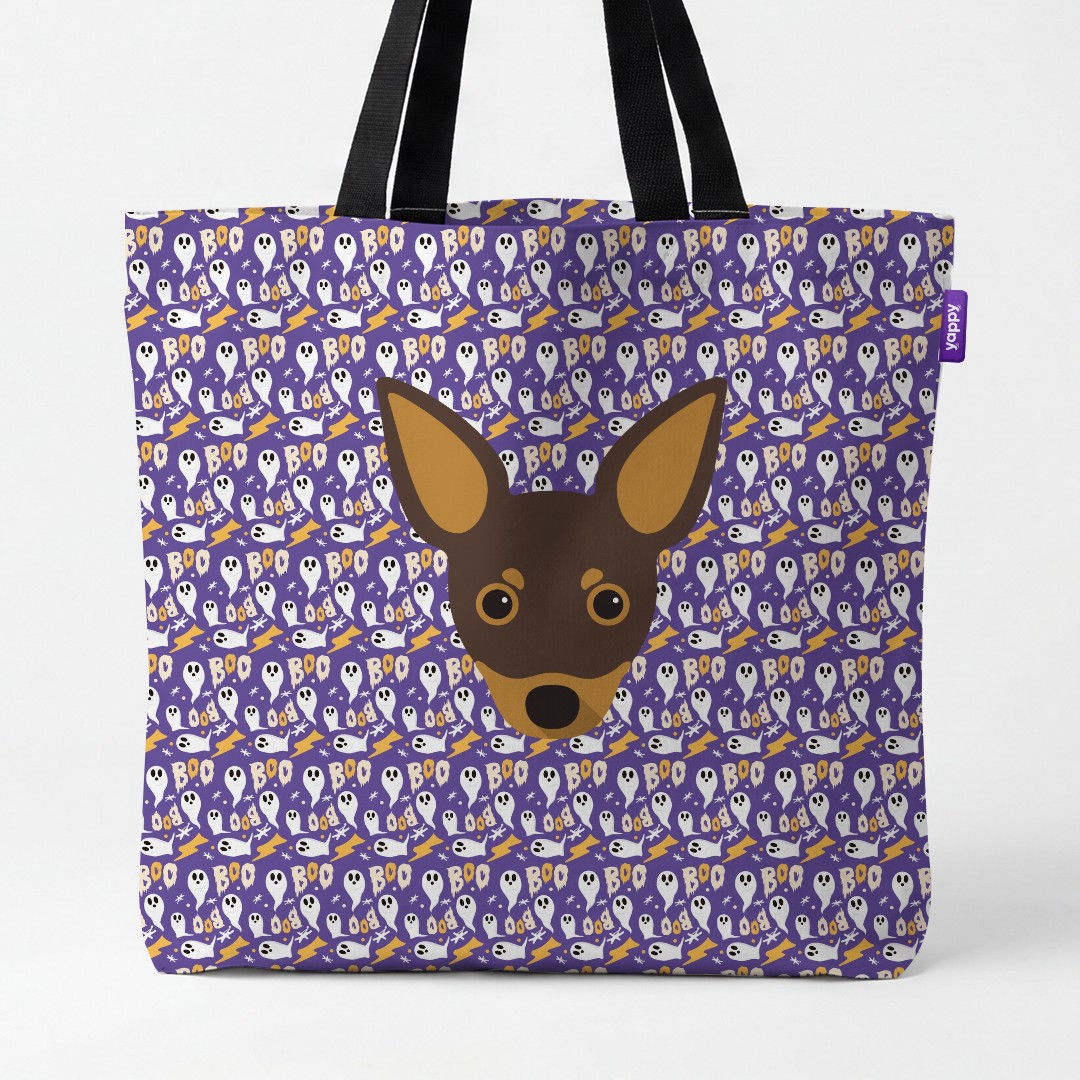 'Boo Ghosts' - Personalized {breedCommonName} Canvas Bag