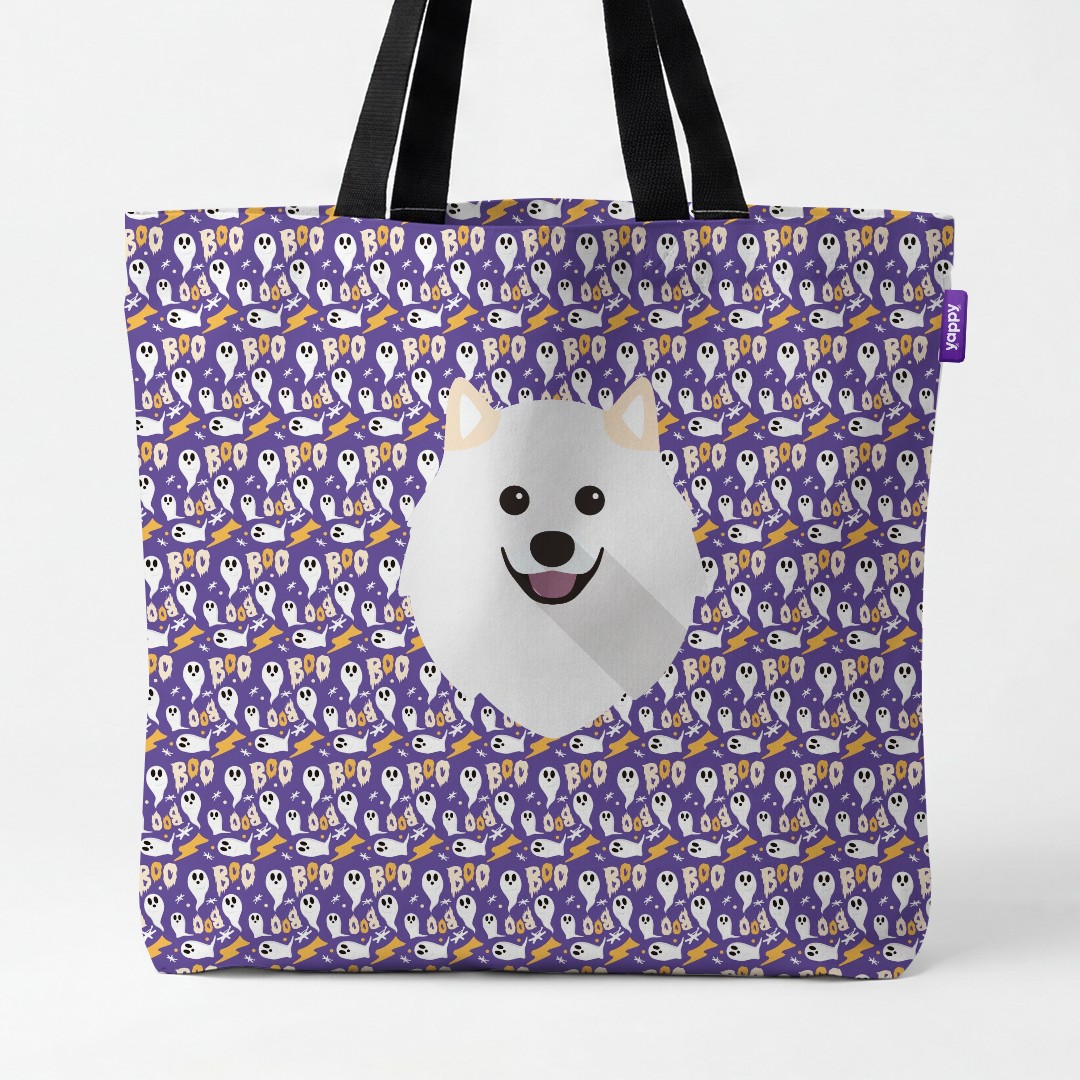 'Boo Ghosts' - Personalized {breedCommonName} Canvas Bag
