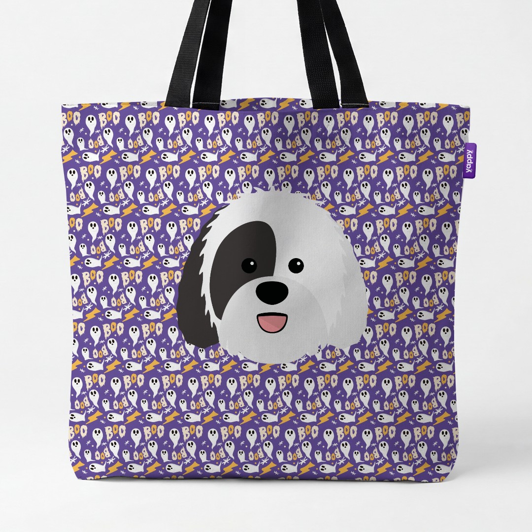 'Boo Ghosts' - Personalized {breedCommonName} Canvas Bag
