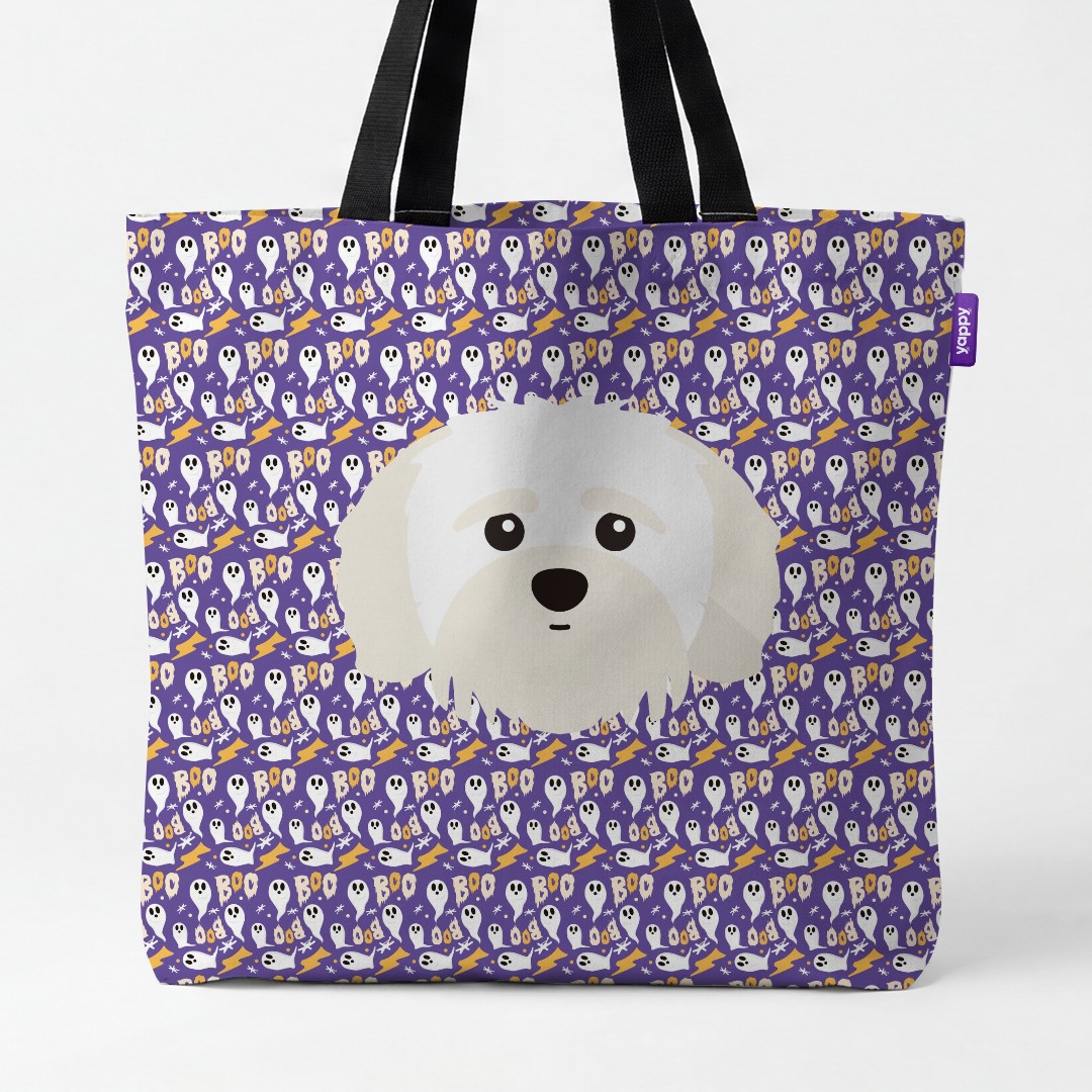'Boo Ghosts' - Personalized {breedCommonName} Canvas Bag