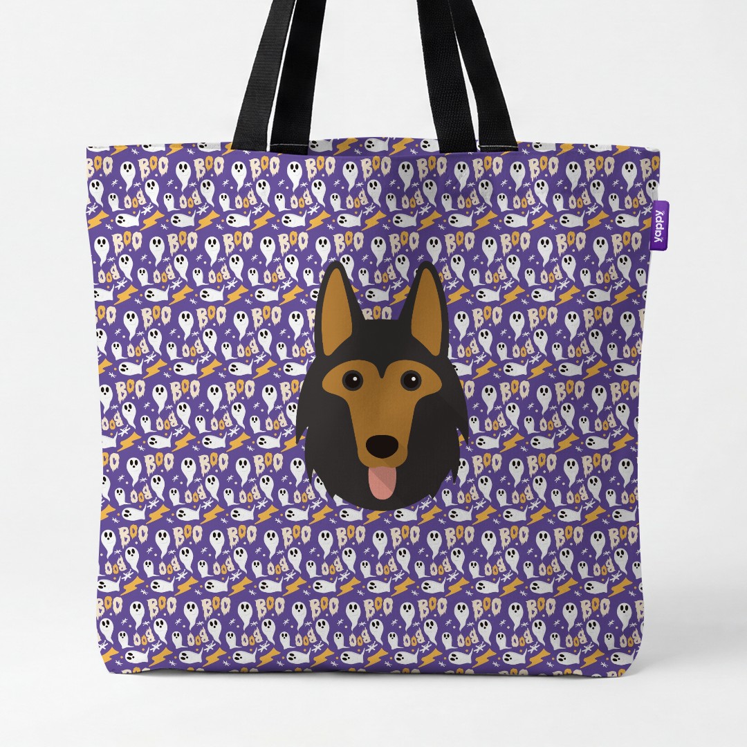 'Boo Ghosts' - Personalized {breedCommonName} Canvas Bag