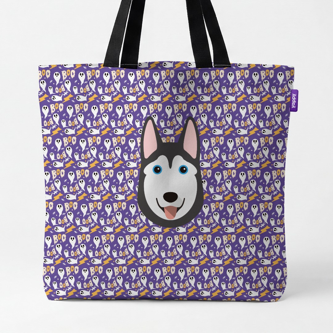 'Boo Ghosts' - Personalized {breedCommonName} Canvas Bag