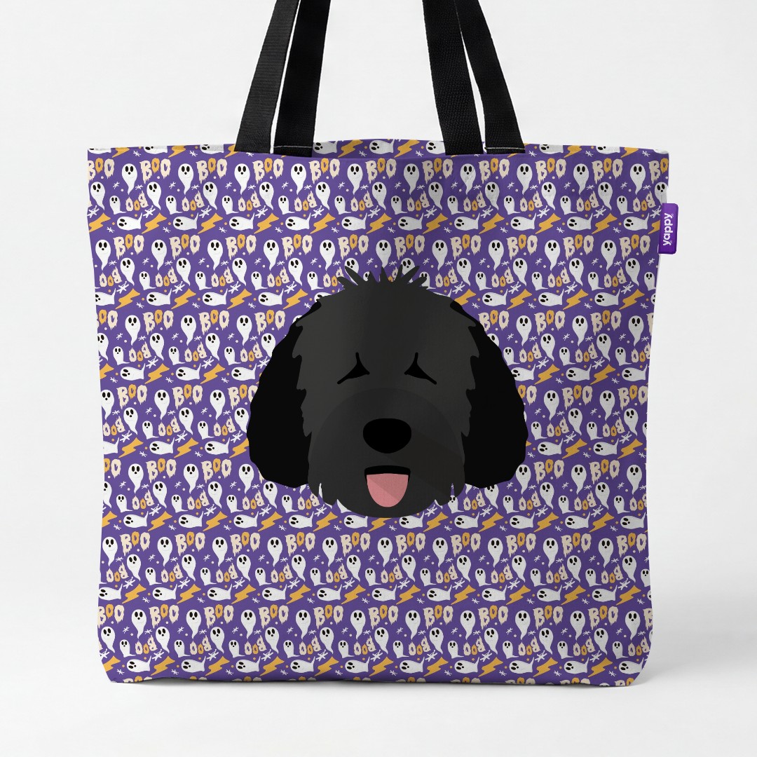 'Boo Ghosts' - Personalized {breedCommonName} Canvas Bag