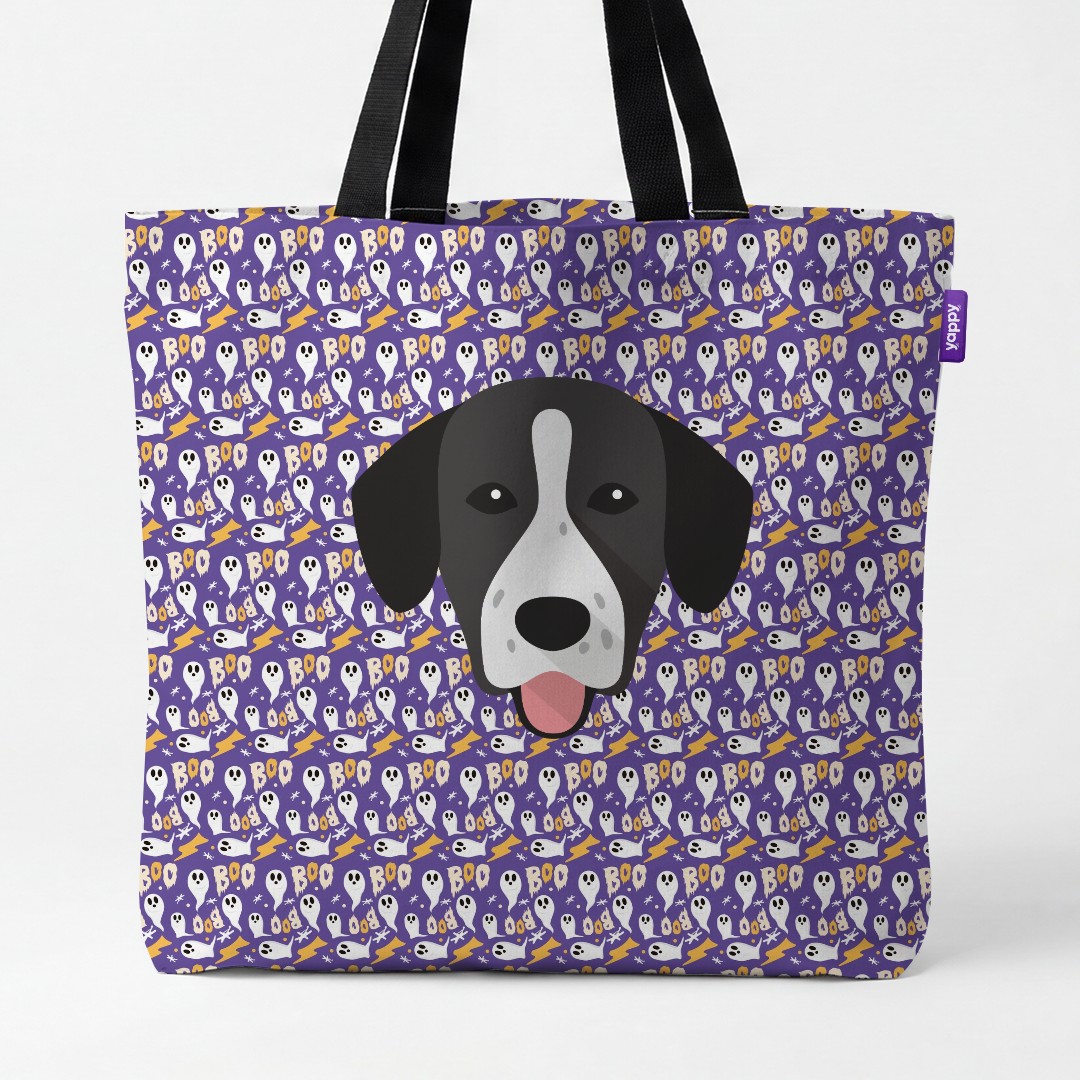 'Boo Ghosts' - Personalized {breedCommonName} Canvas Bag