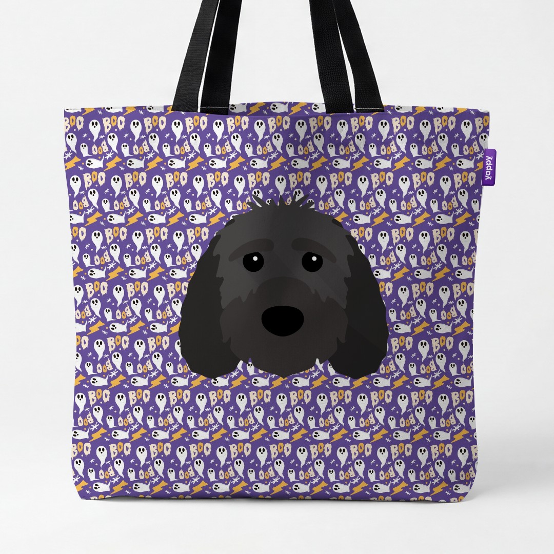 'Boo Ghosts' - Personalized {breedCommonName} Canvas Bag