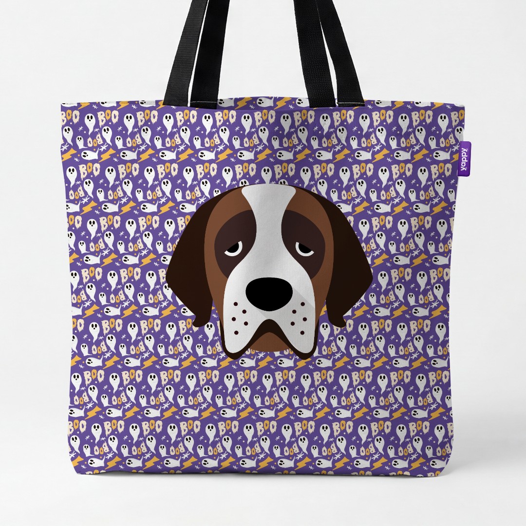 'Boo Ghosts' - Personalized {breedCommonName} Canvas Bag