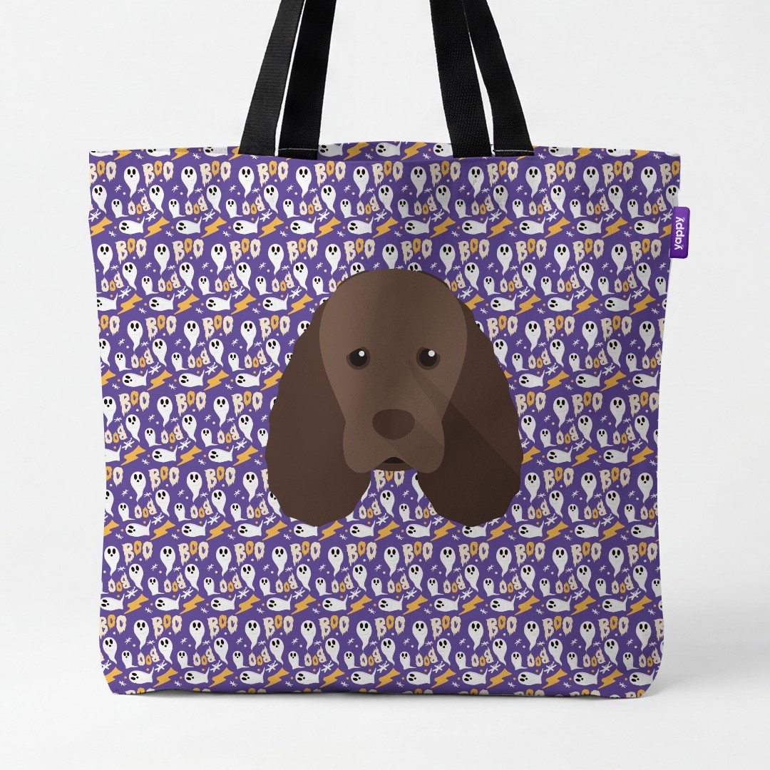 'Boo Ghosts' - Personalized {breedCommonName} Canvas Bag