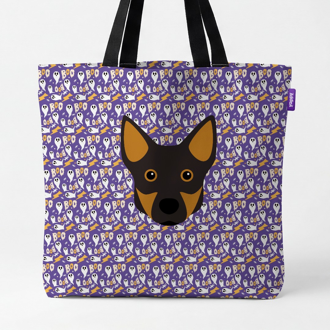 'Boo Ghosts' - Personalized {breedCommonName} Canvas Bag