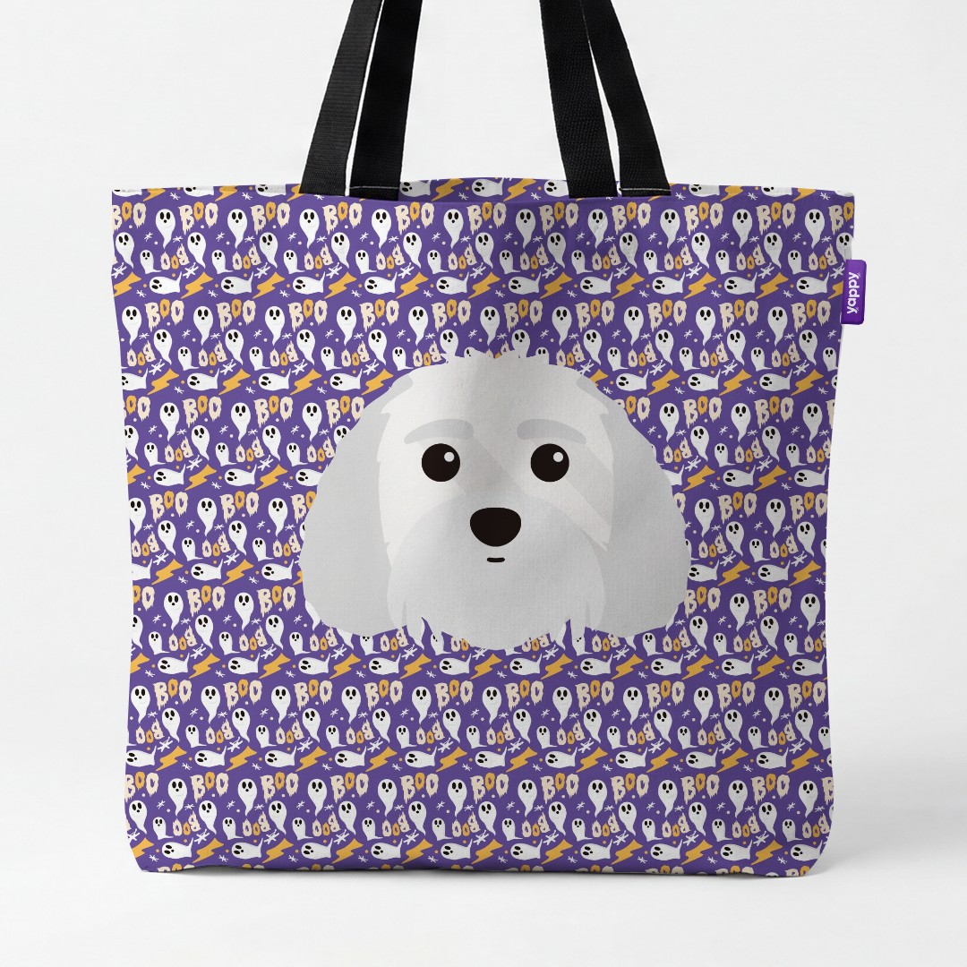 'Boo Ghosts' - Personalized {breedCommonName} Canvas Bag